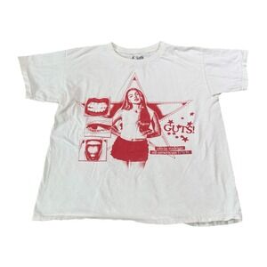 Olivia Rodrigo Red Guts Graphic Band Shirt Y2K Rock Music Teens American S